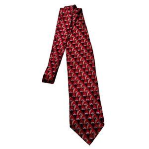 Ermenegildo Zegna Red Silk Tie Career Office Designer